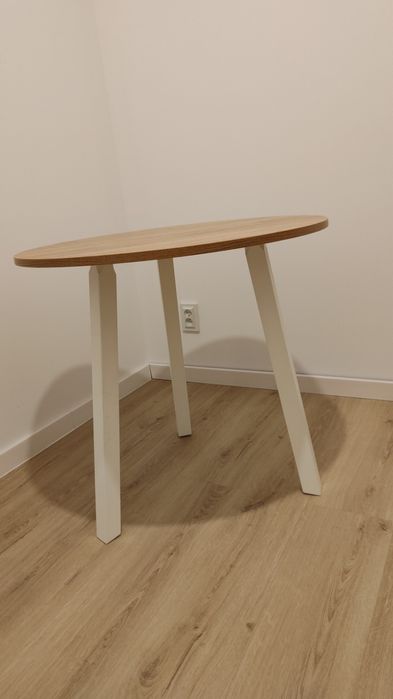 Stół stolik okrągły 80 cm Dąb Craft Złoty