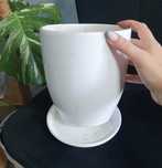 Biała Doniczka ceramiczna