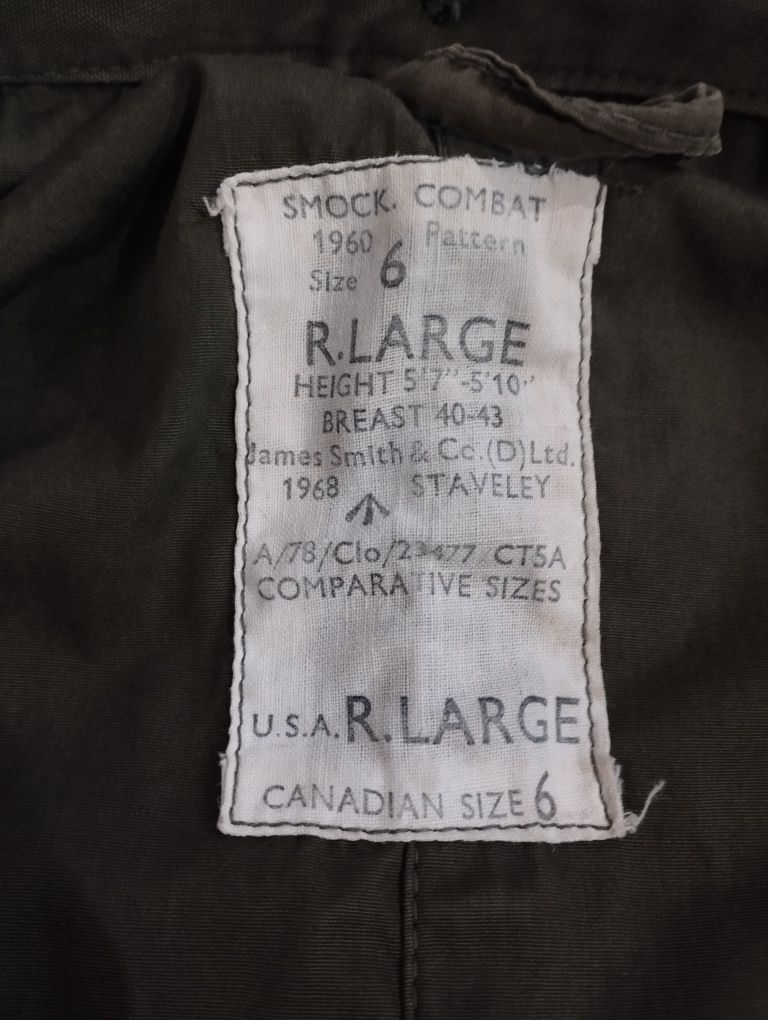 Парка военая винтаж Британия smock combat  1960