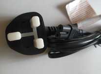 Kabel zasilający nowy z wtyczką UK z bezpiecznikiem-długość 1,8 m.