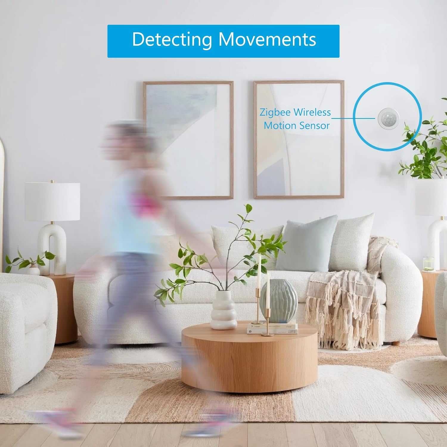 Czujnik ruchu, mini sensor PIR ZigBee TUYA, SMART HOME