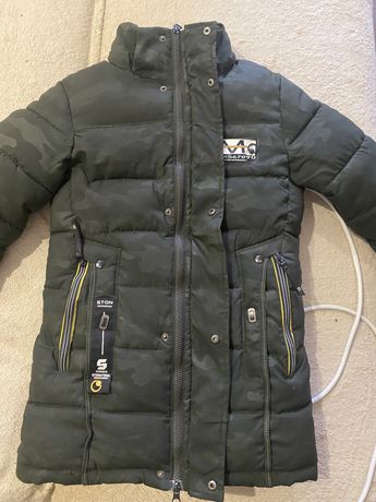Куртка- пальто зимняя 134-140