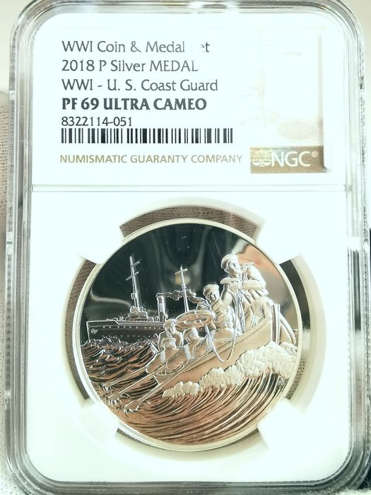 Пам'ятний набір "100р. З дня закінчення Першої Світової війни" СРІБЛО.