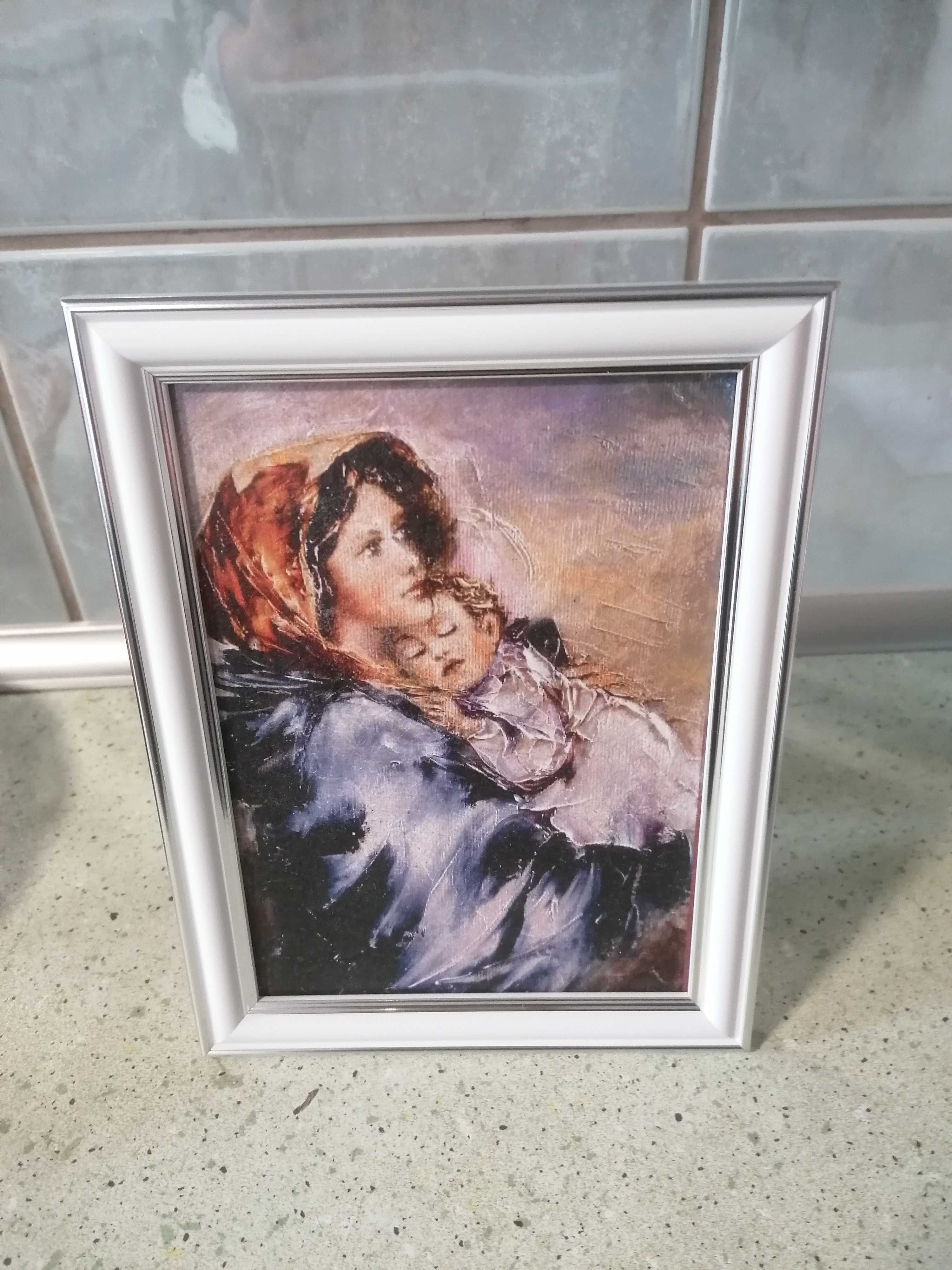 Dekoracja do pokoju Obrazek  religijny Matka Boska 32x23cm
