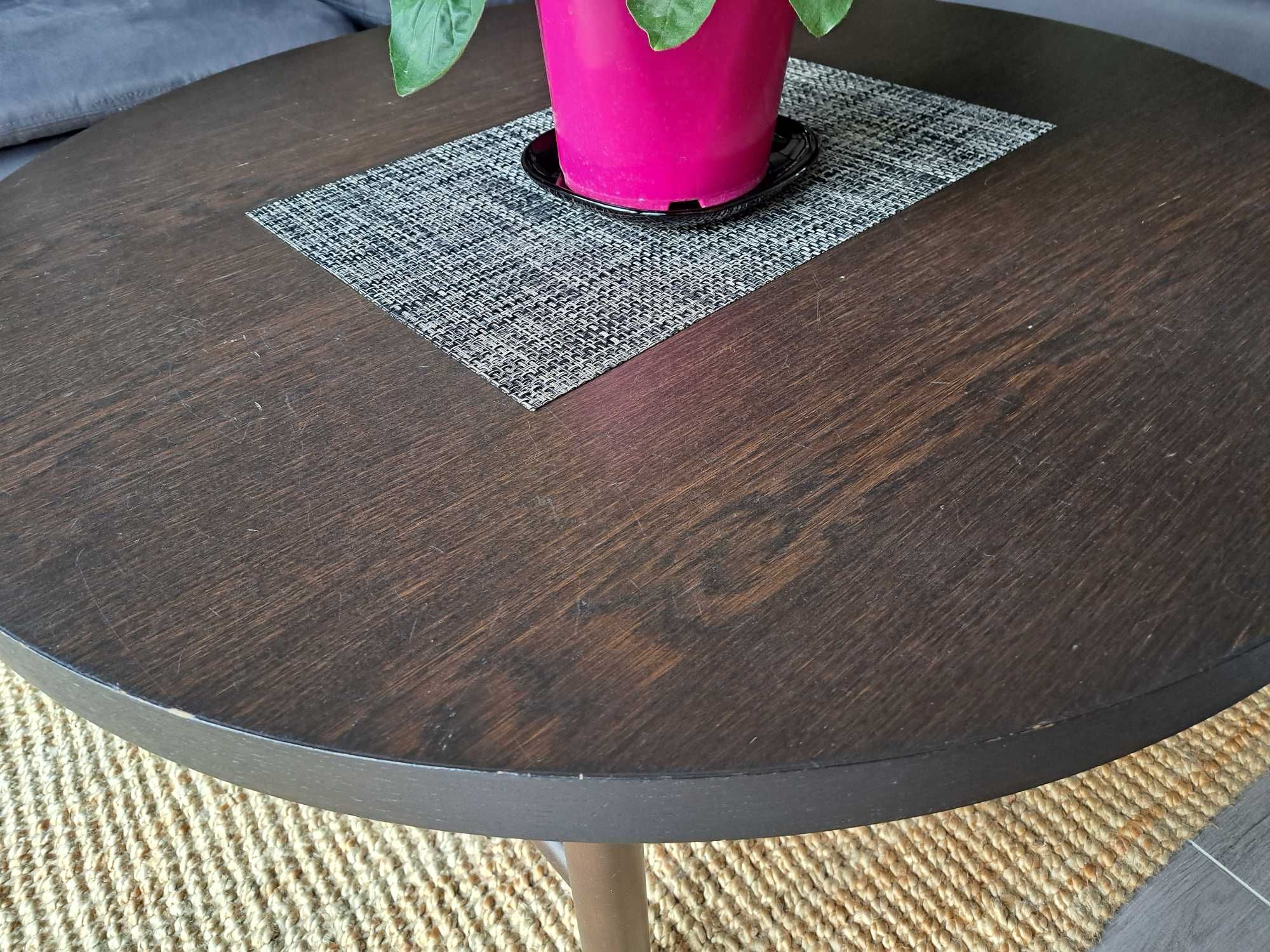 Stolik kawowy z drewna 90cm