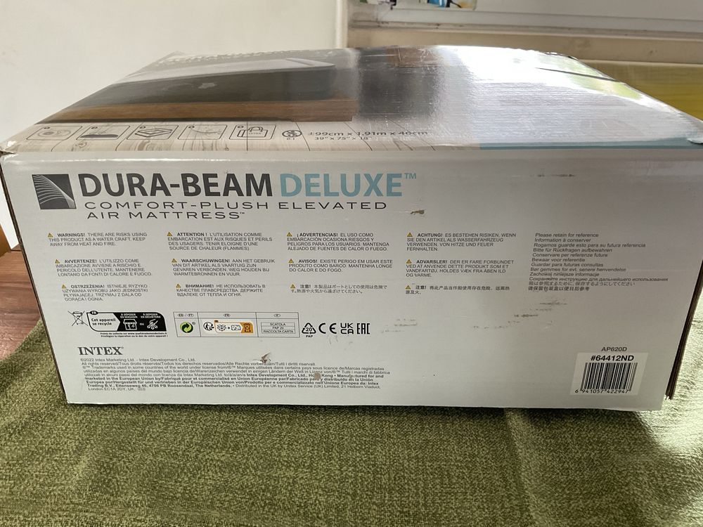 Cama insuflavel marca INTEX o,99cm x 191cm 46cm altura c/bomba electr.