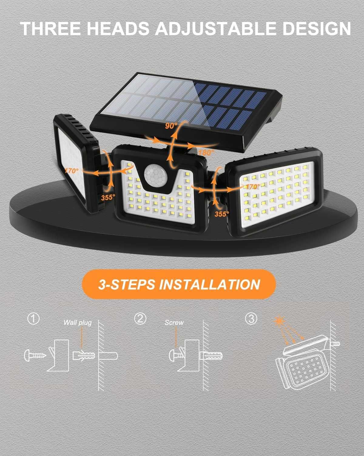 2шт вуличний світильник FLOWood Solar на сонячній батареї ,датчик руху