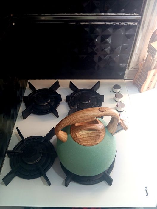 Płyta gazowa biała szklana