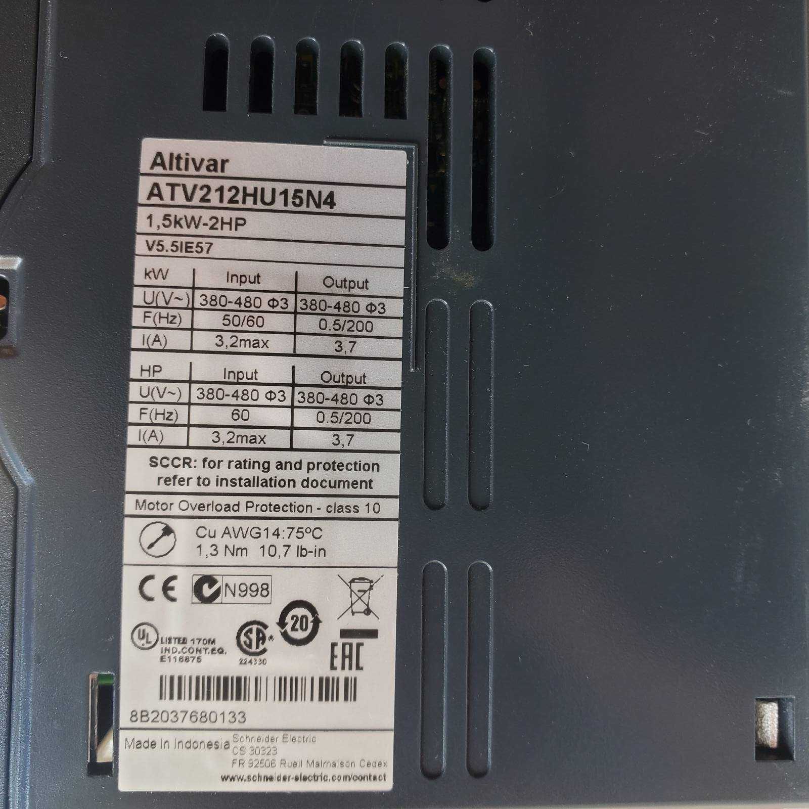 Частотний перетворювач ATV212HU15N4 (Schneider Electric) 1,5 кВт