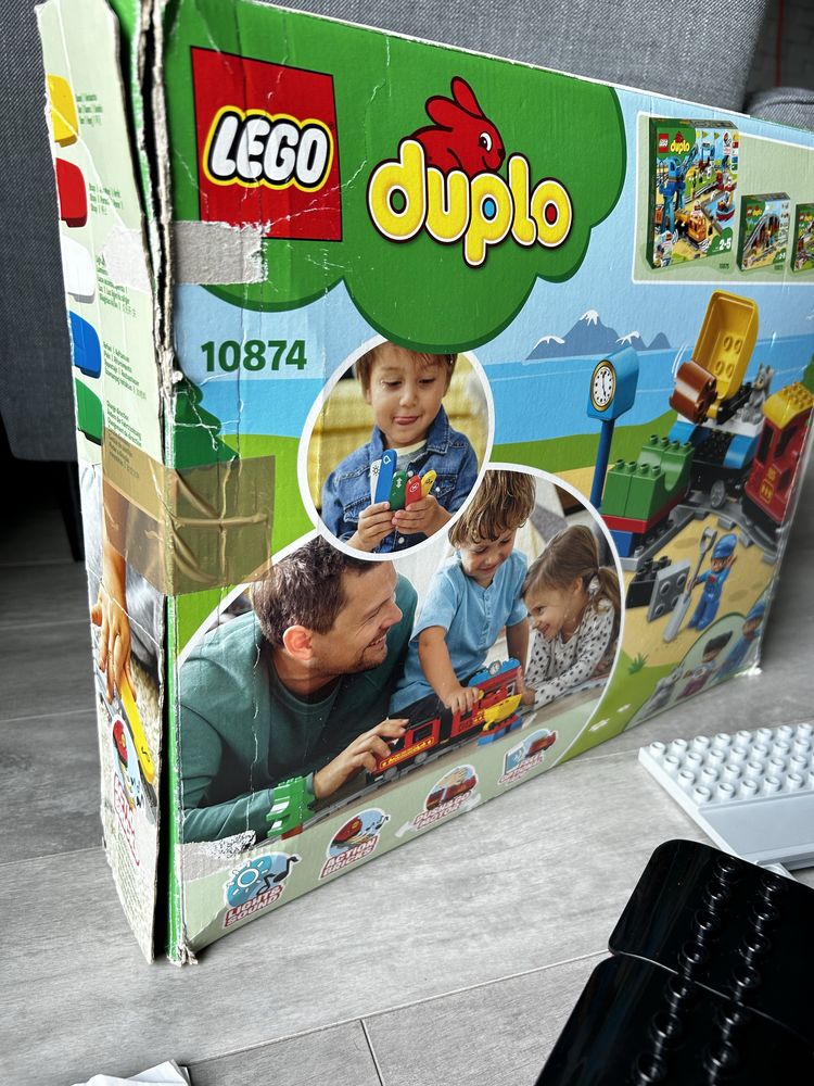 Klocki lego duplo , zestaw 10874, pociąg parowy