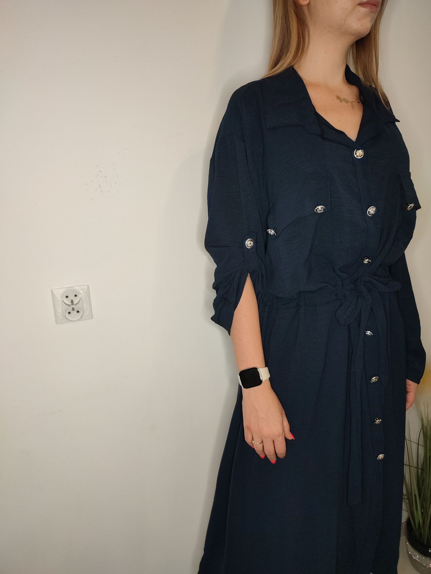 Sukienka plus size 4xl 5xl wiskoza wyszczuplająca