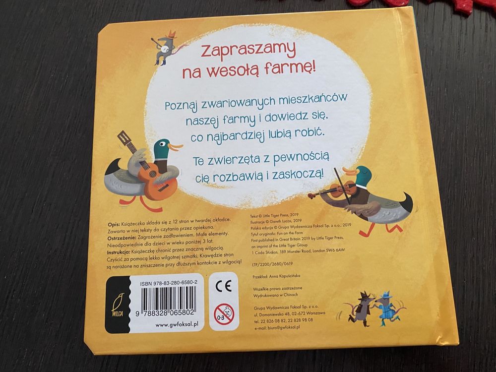 Twarda ksiazeczka rokladana Wesola Farma