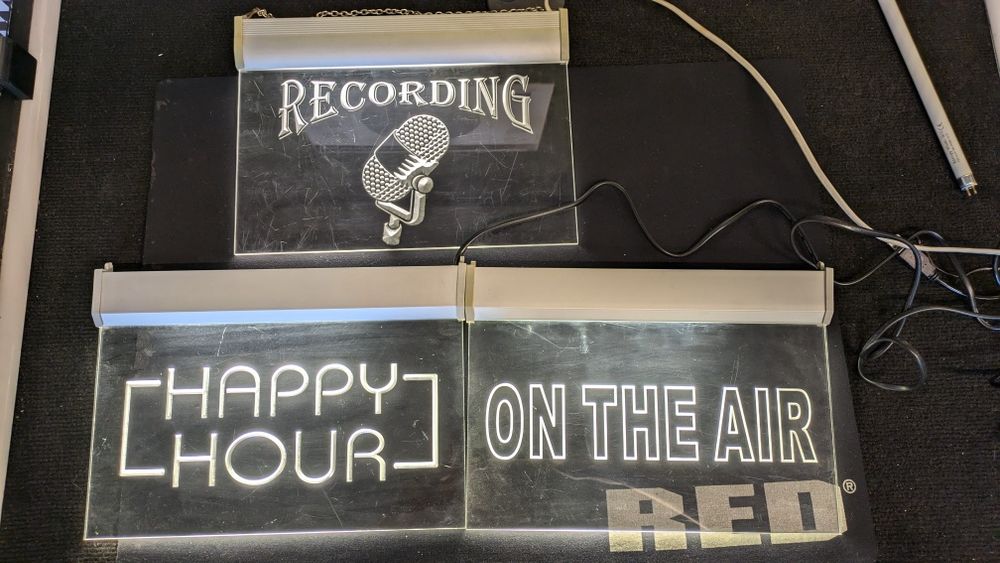 Placa luminosas ON THE AIR/HAPPY HOUR/RECORDING