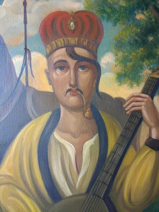 "Козак Мамай" картина маслом.