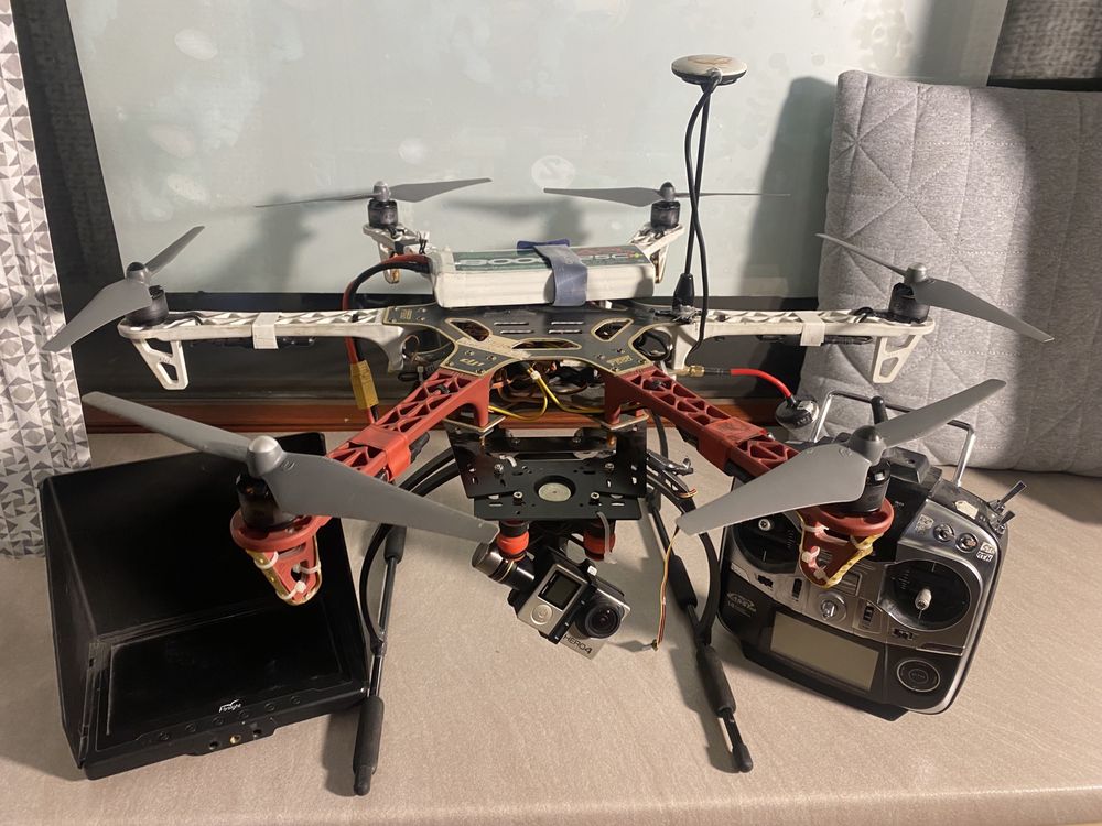 Dji f 550 naza v2+ fpv+ monitor+ kontroler + gopro hero 4