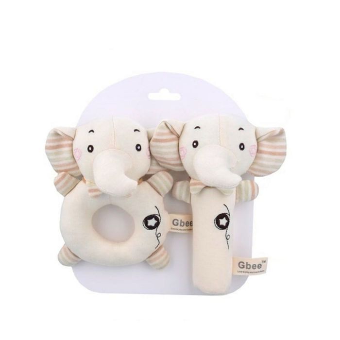 Conjunto de Chocalho e Apito (Urso/Elefante/Coelho)