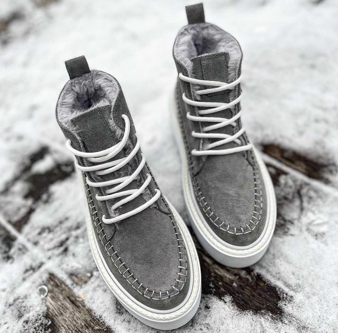 Зимові ботинки із натуральної замші