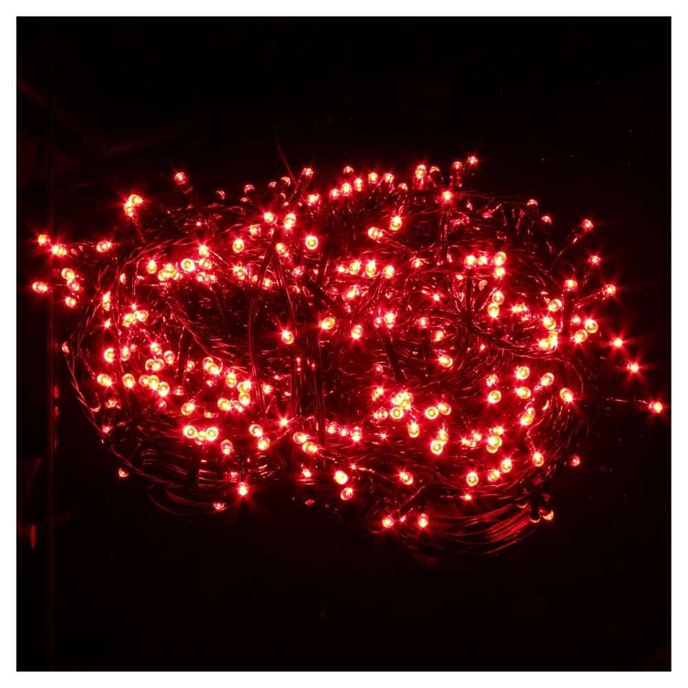 Lampki choinkowe czerwone 100 LED z gniazdem