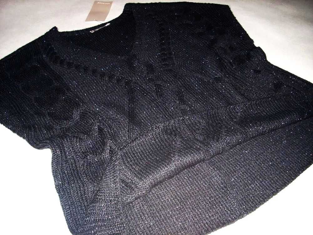 Nowa kamizelka sweter Srebrna nitka 38 40 42