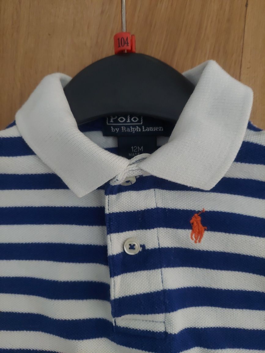 Polo Ralph uroczy klasyk rampers/bodziak cotton extra r 12 m i 74 - 80