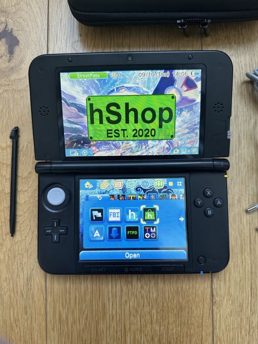 3DS XL Azul (128Gb, 200+ jogos, Pokemon/ Mario/ Zelda/ Inazuma/ etc)