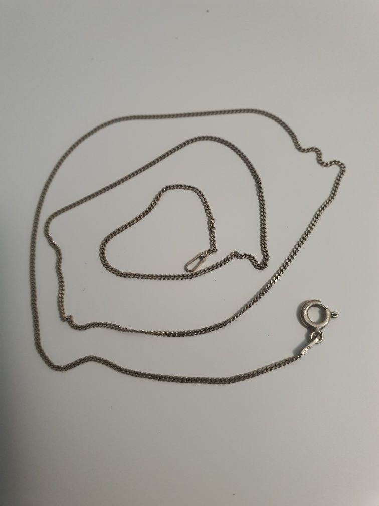 Srebrny łańcuszek + bransoletka  srebro pr. 925 stan idealny