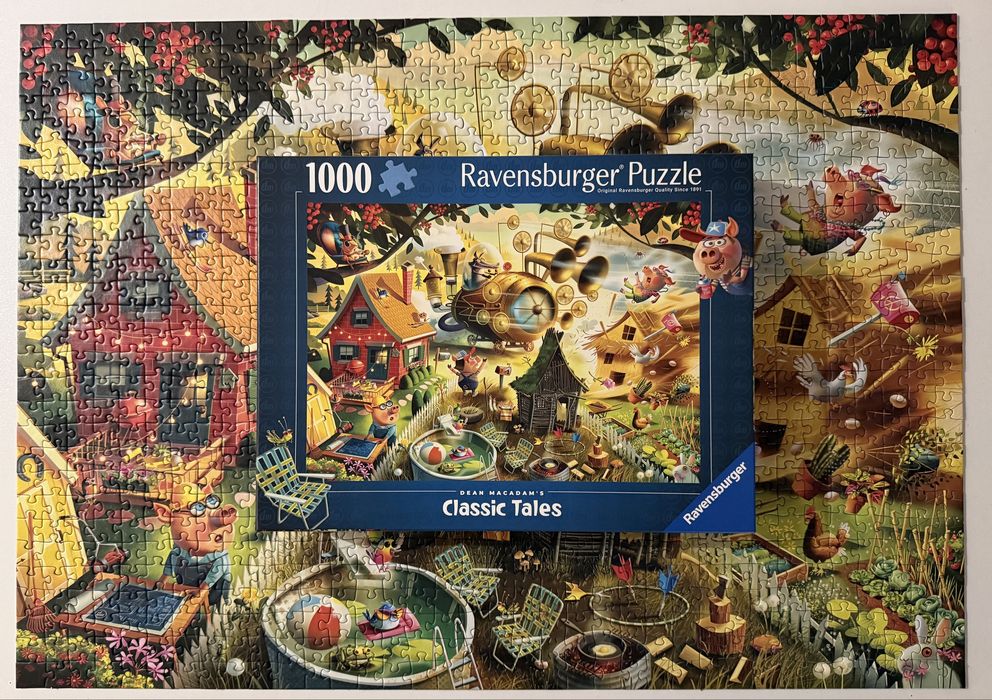Puzzle Ravensburger 1000 Look Out Little Pigs!