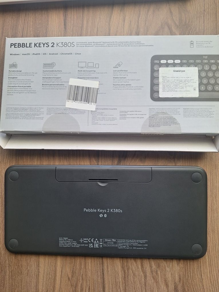 Клавіатура LOGITECH Pebble Keys 2 K380s Graphite