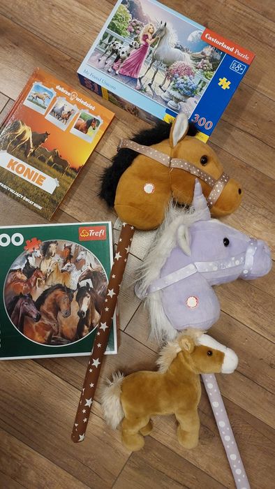 Hobby horse 2x puzzle ksiazka KONIE