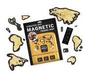 Mapa zdrapka magnet. - Travel Map Magnetic World oprawa: blister