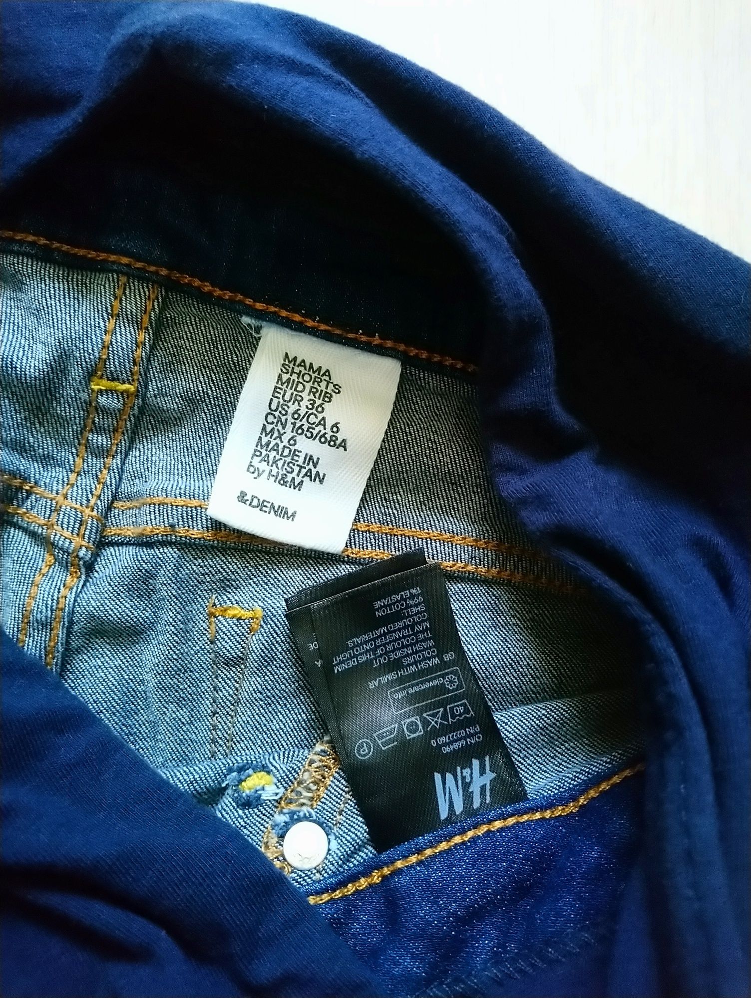 Джинсові шорти для вагітних H&M Mama EUR 36 розмір