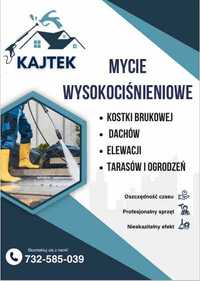 Mycie Wysokociśnieniowe KAJTEK, Mycie dachów, elewacji, kostki