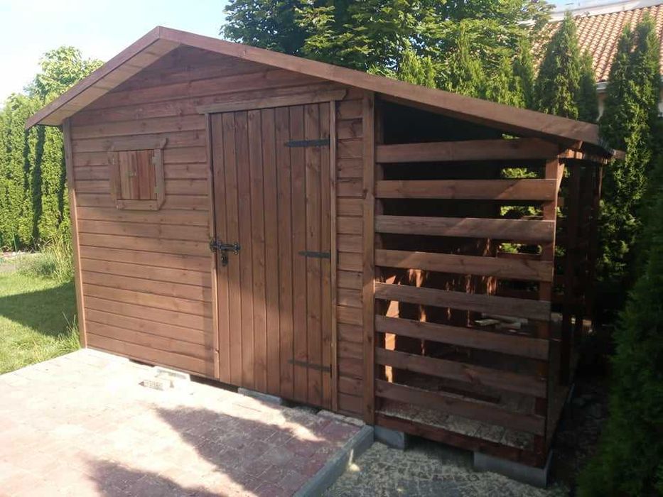 Domek ogrodowy, narzędziowy 3x3 z drewutnią 1m TRANSPORT CALY KRAJ