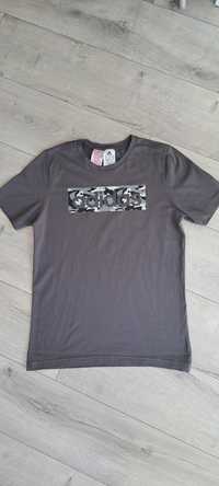 Adidas bluzka koszulka sportowa T Shirt szara logo 164cm