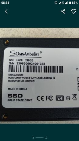 SSD 240 gb. Новий