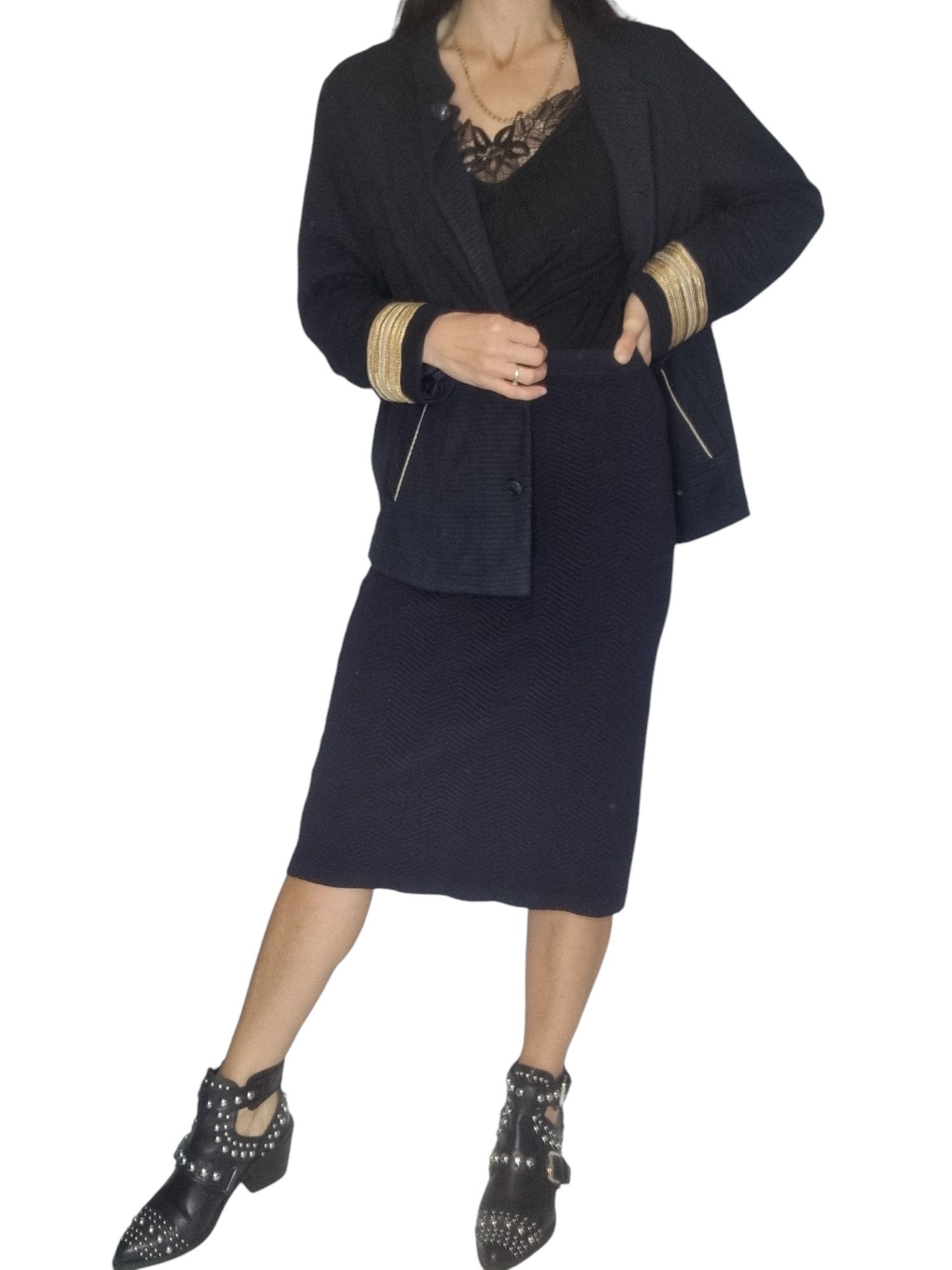 Granatowy jesienny komplet Gerry Weber rozmiar 46