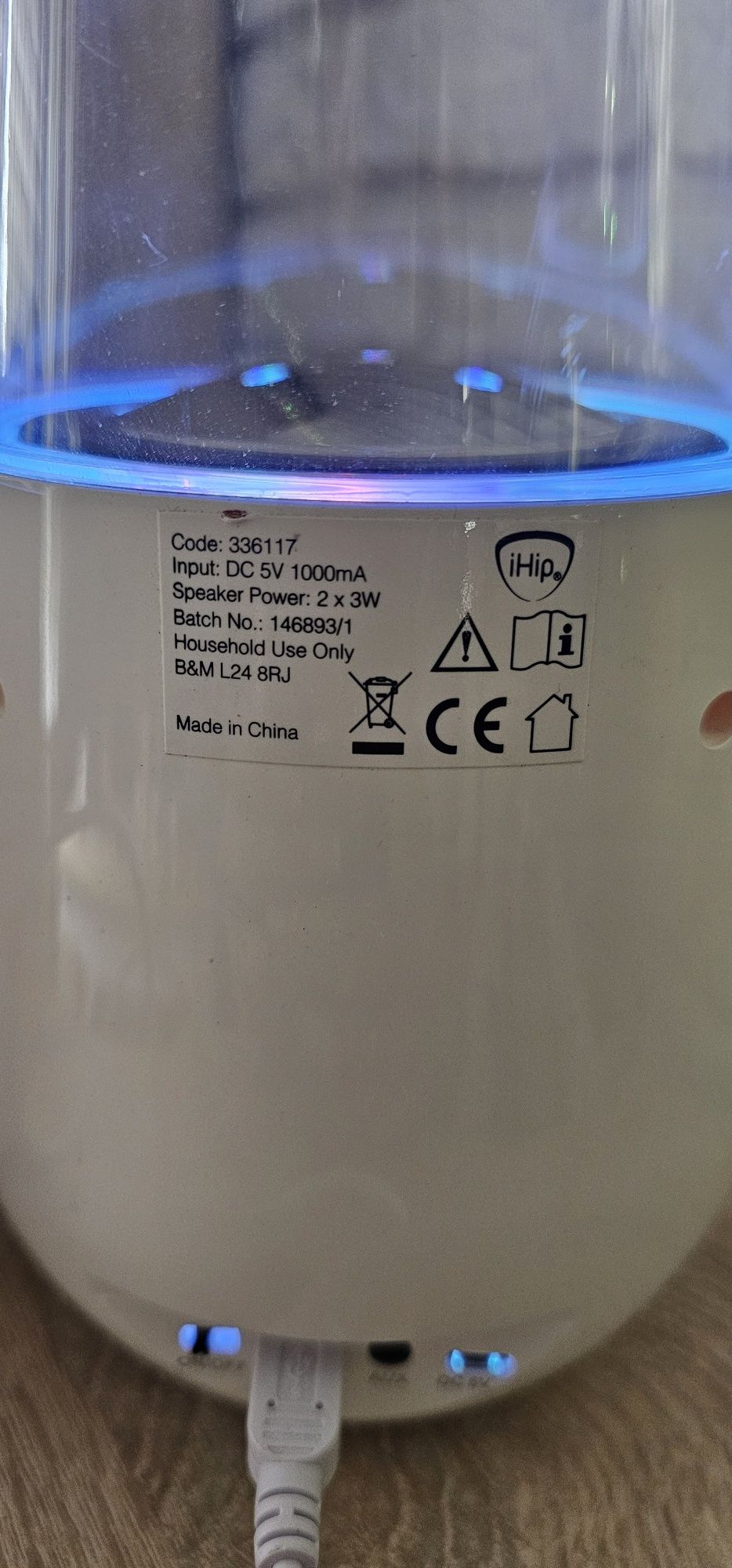 Głośniki z tańczącą wodą Led