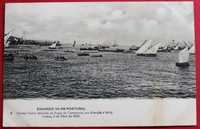 EDUARDO VII EM PORTUGAL 1905 CORTEJO FLUVIAL FRENTE PRAÇA