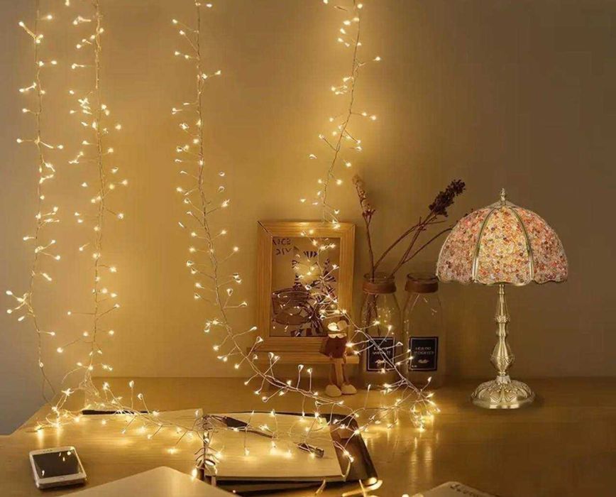 Гірлянда їжак (теплий колір) / працює від USB / 11 метрів / 300ламп