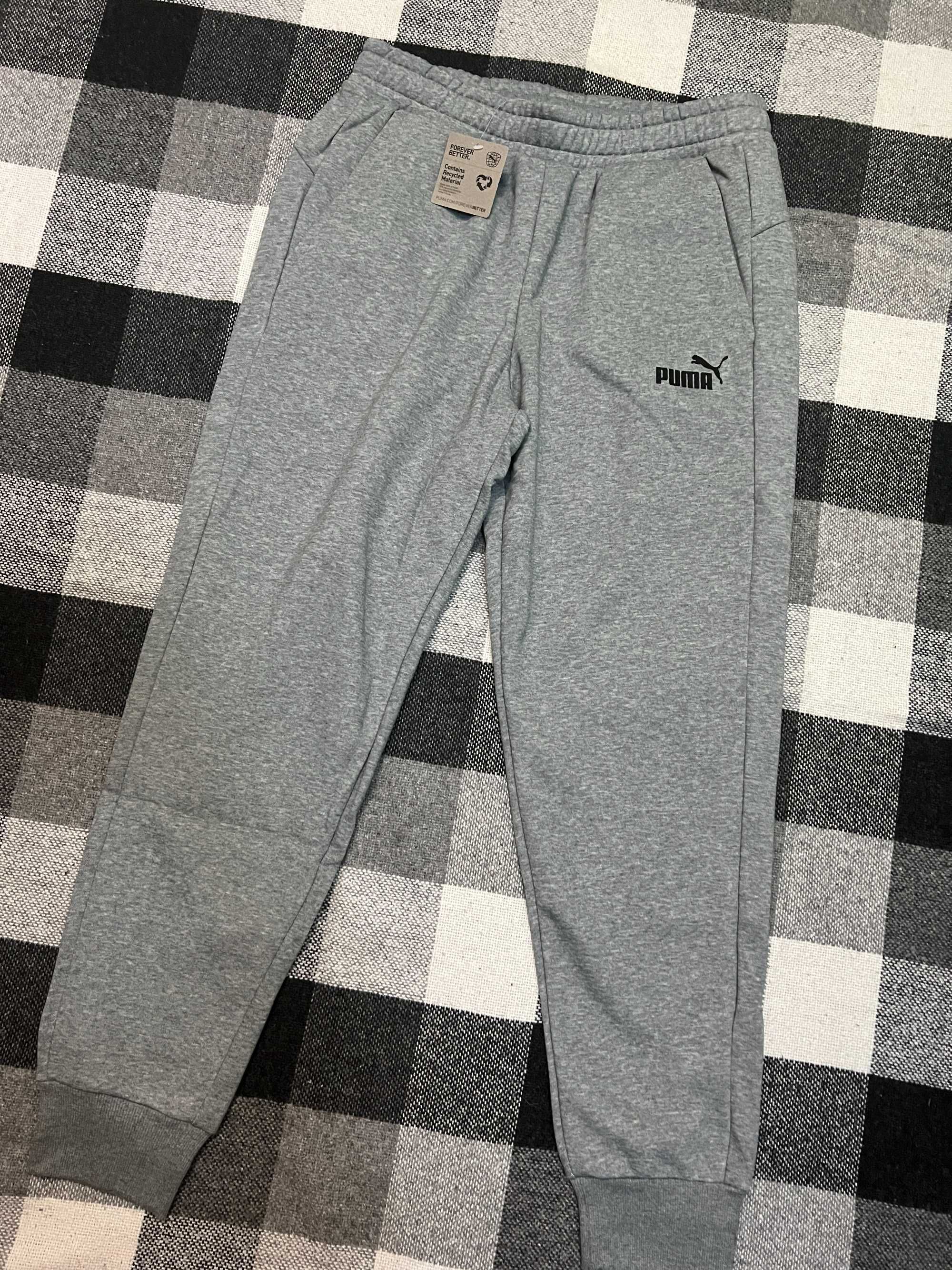 Сірі чоловічі штани puma essentials logo men's pants нові оригінал