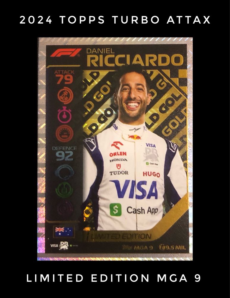 Daniel Ricciardo 2024 Topps Turbo Attax MGA 9 Limited Edition