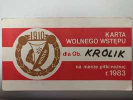 Bilet karta Widzew 1983