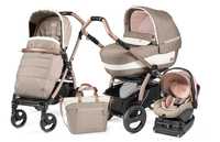 Peg-Perego3w1 Book Mon Amour+gondola Grande+ fotel Viaggio SL+parasol