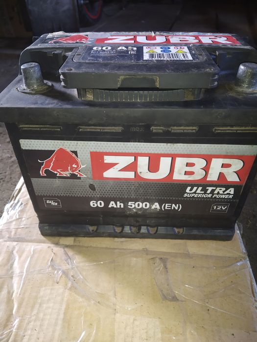 Автомобільний акумулятор ZUBR 60Ah.500A.