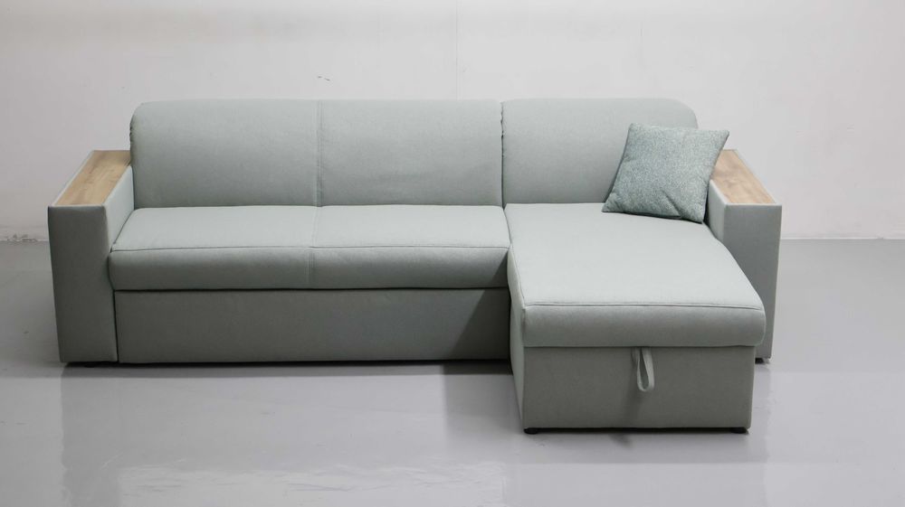 TAI nowoczesny narożnik z funkcja spania pojemnik kanapa miętowa tkani