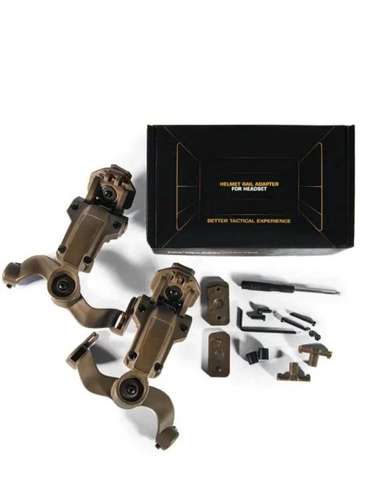 3 в 1 Тактичні навушники Walkers з кріпленням на шолом ліхтар на каску