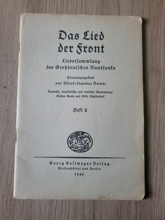 Śpiewnik Wehrmachtu marszowy rok 1940