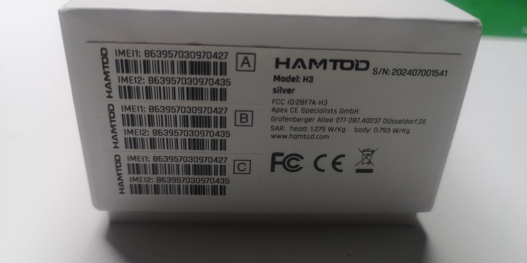 Telefone CAT  HAMTOD H3 silver NOVO!!!