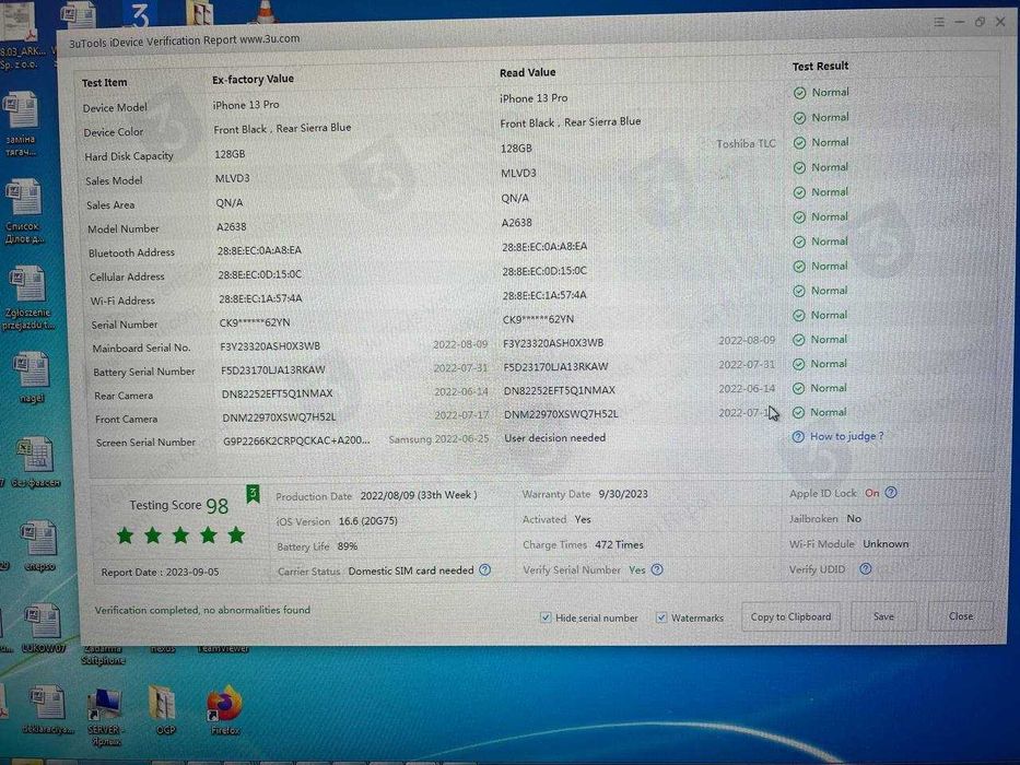 IPHONE 13 PRO 128 GB стан нового 10/10.Комплект, коробка чек зарядка.