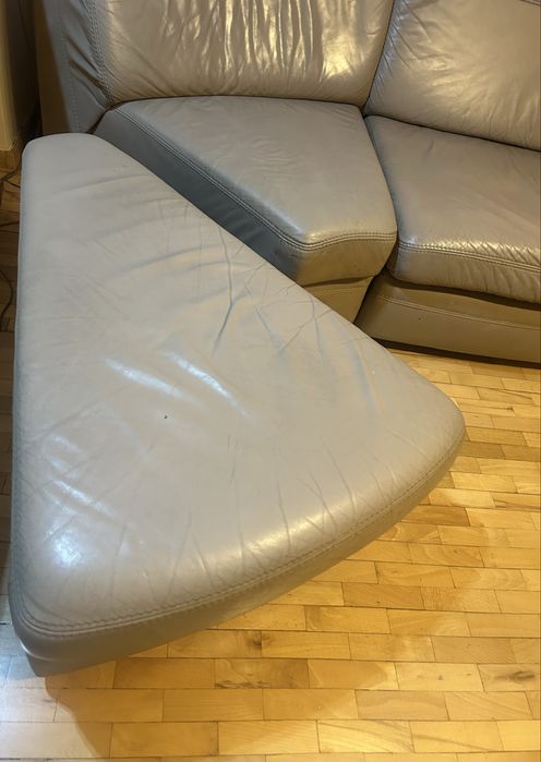 Sofa ze skóry z funkcją spania
